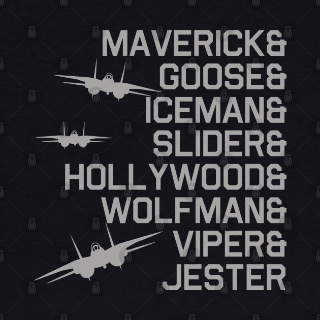 Top Gun Call Signs by PopCultureShirts